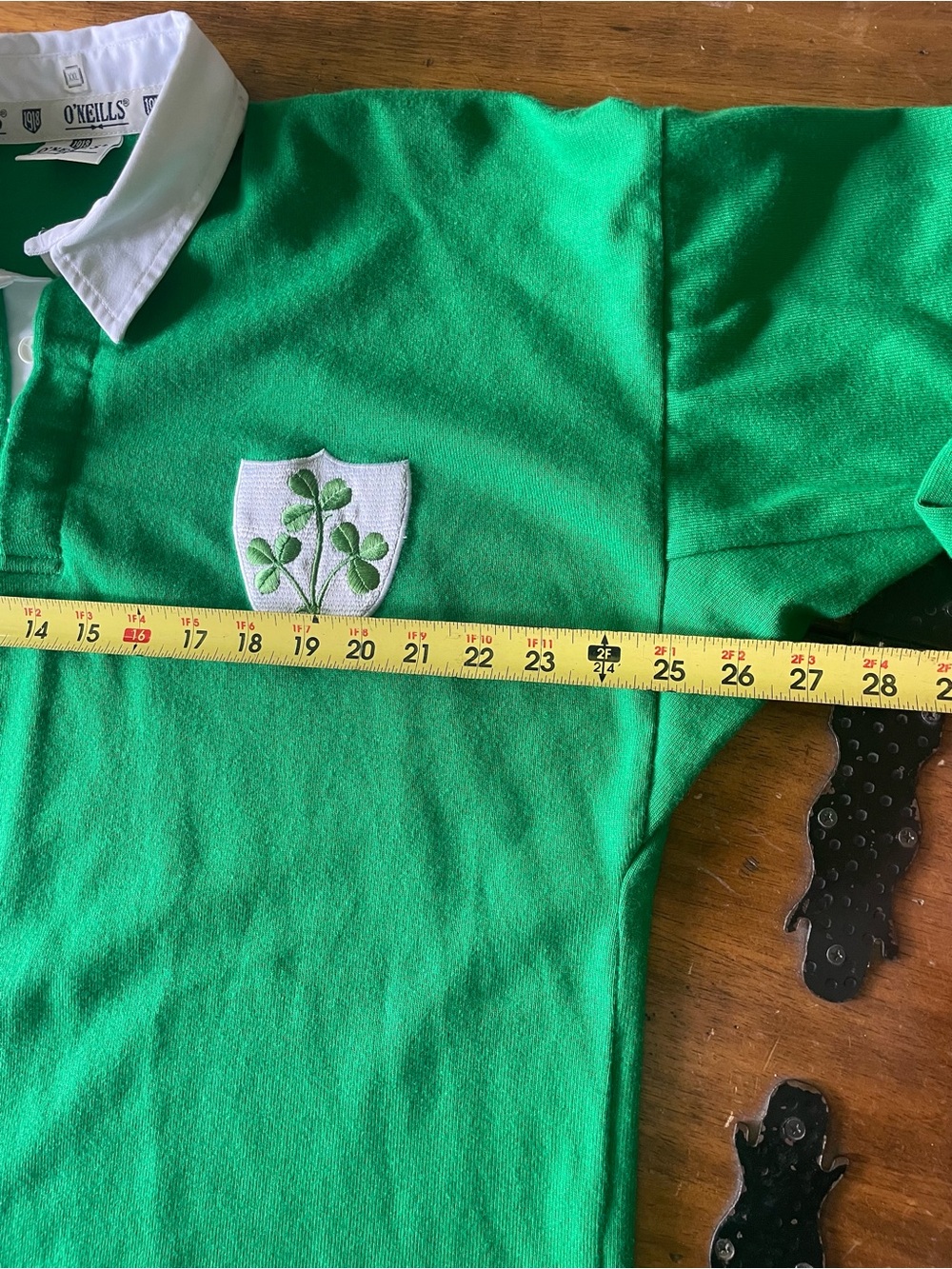 Vintage Irish Ireland Rugby Shirt O'Neills Team Green Long Sleeve Patch XXL - Picture 6 of 9